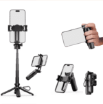 P15 প্রিমিয়াম মিনি মেটাল সেলফি স্টিক ট্রাইপড + রিমোট বাটন - Image 5
